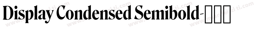 Display Condensed Semibold字体转换